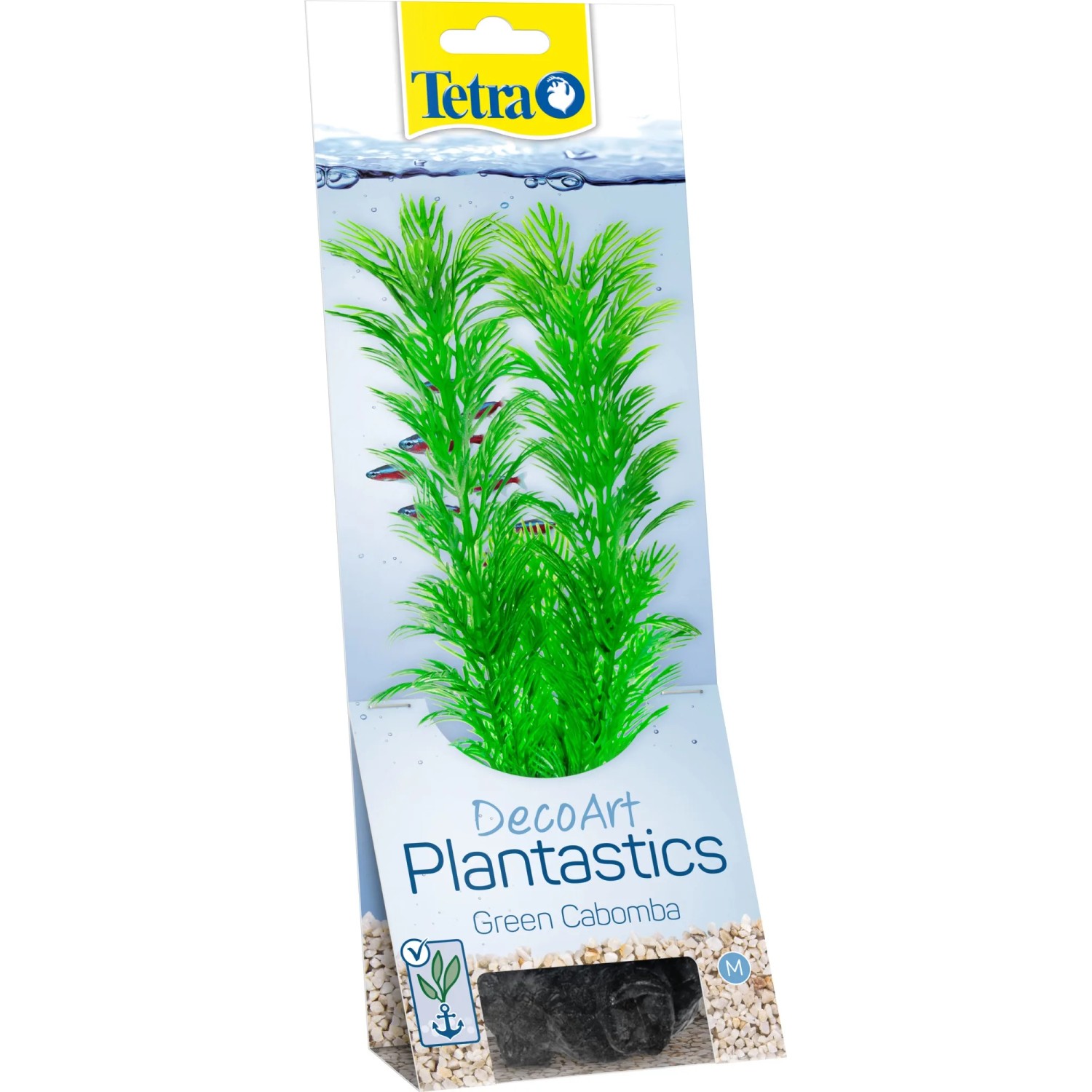 Tetra DecoArt Plant M Green Cabomba Kunstpflanze im Blister, hellgrüne Wasserpflanzen Nachbildung.