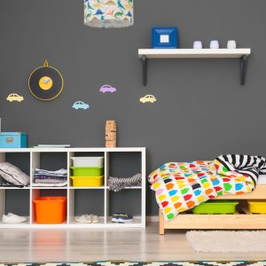 Relaxdays Hängelampe Kunststoff Bunt Mit Dino-Motiven Höhenverstellbar 145 cm x 35 cm 0,6 kg