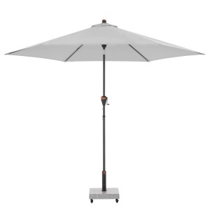 Doppler Balkonschirm MyZone, hellgrau, mit Knickfunktion und Kurbel, für Balkon oder Terrasse.