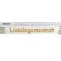 Stabila Zollstock mit Lasergravur "Lieblingsmensch", 2 m, aus Buchenholz, Messwerkzeug.