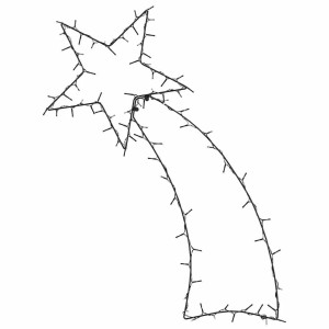 vidaXL Weihnachtsbeleuchtung Sternschnuppen-Silhouette 115 LEDs 4019605