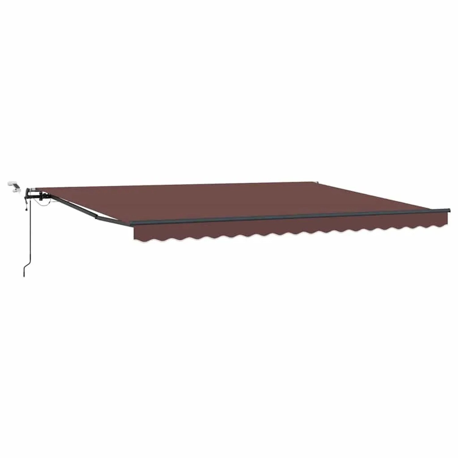 vidaXL Markise Automatisch mit LEDs Weinrot 450x300 cm 3310192