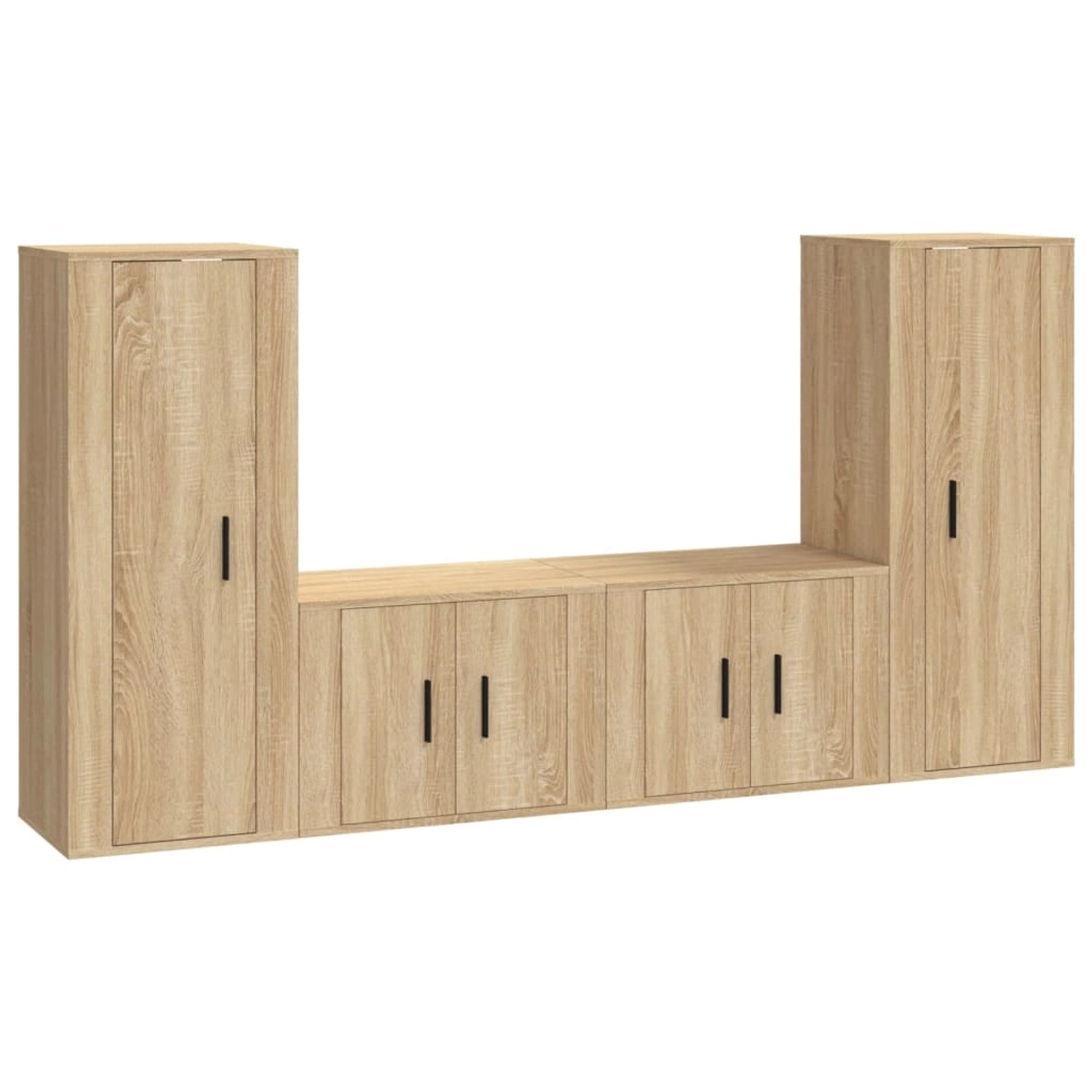 Vidaxl 4-tlg. Tv-schrank-set Sonoma-eiche Holzwerkstoff günstig online kaufen