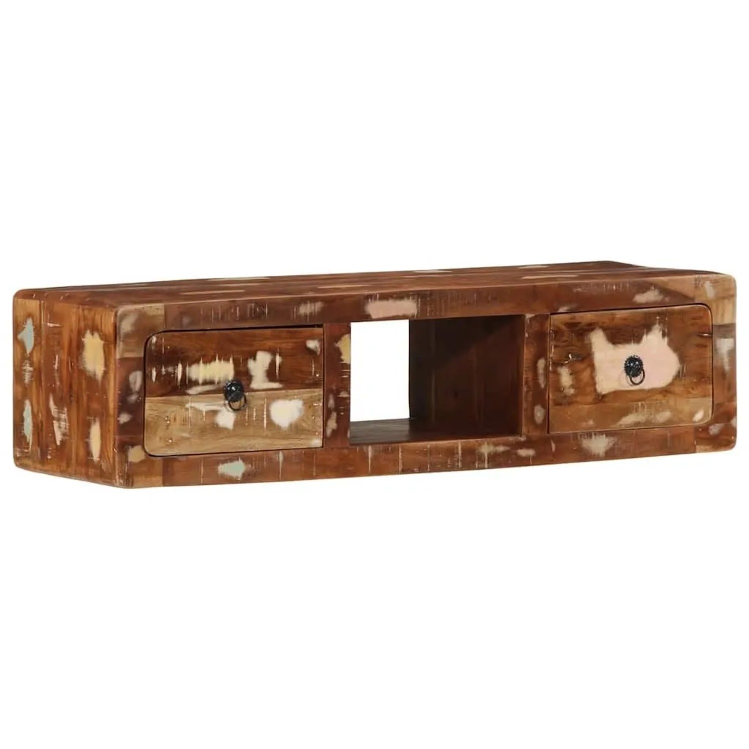 vidaXL TV-Wandschrank 100x32x25 cm Altholz Massivholz 4104526