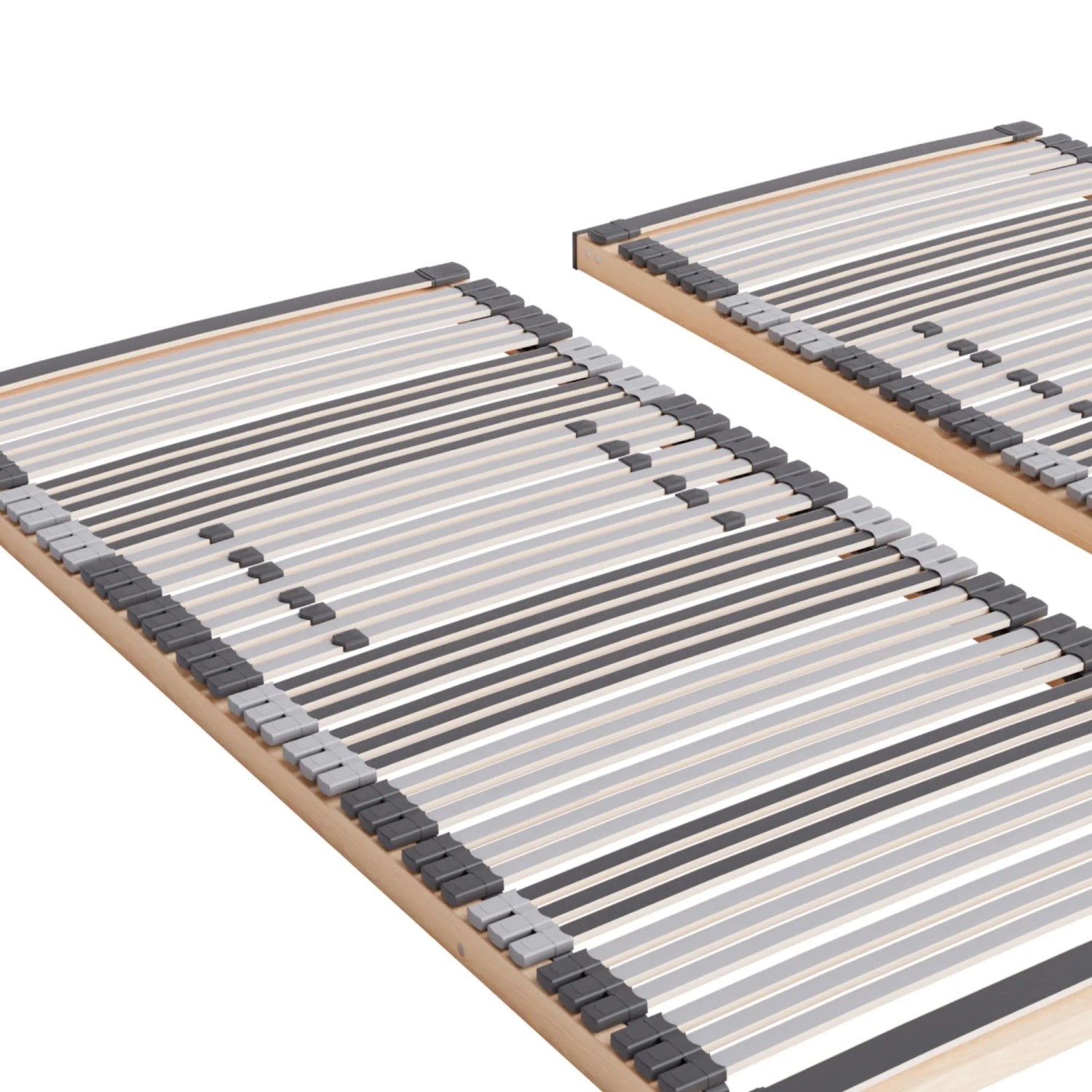 AM Qualitätsmatratzen 7 Zonen Lattenrost Vormontiert Made in Germany mit Holmüberdeckenden Federleisten 200x200cm