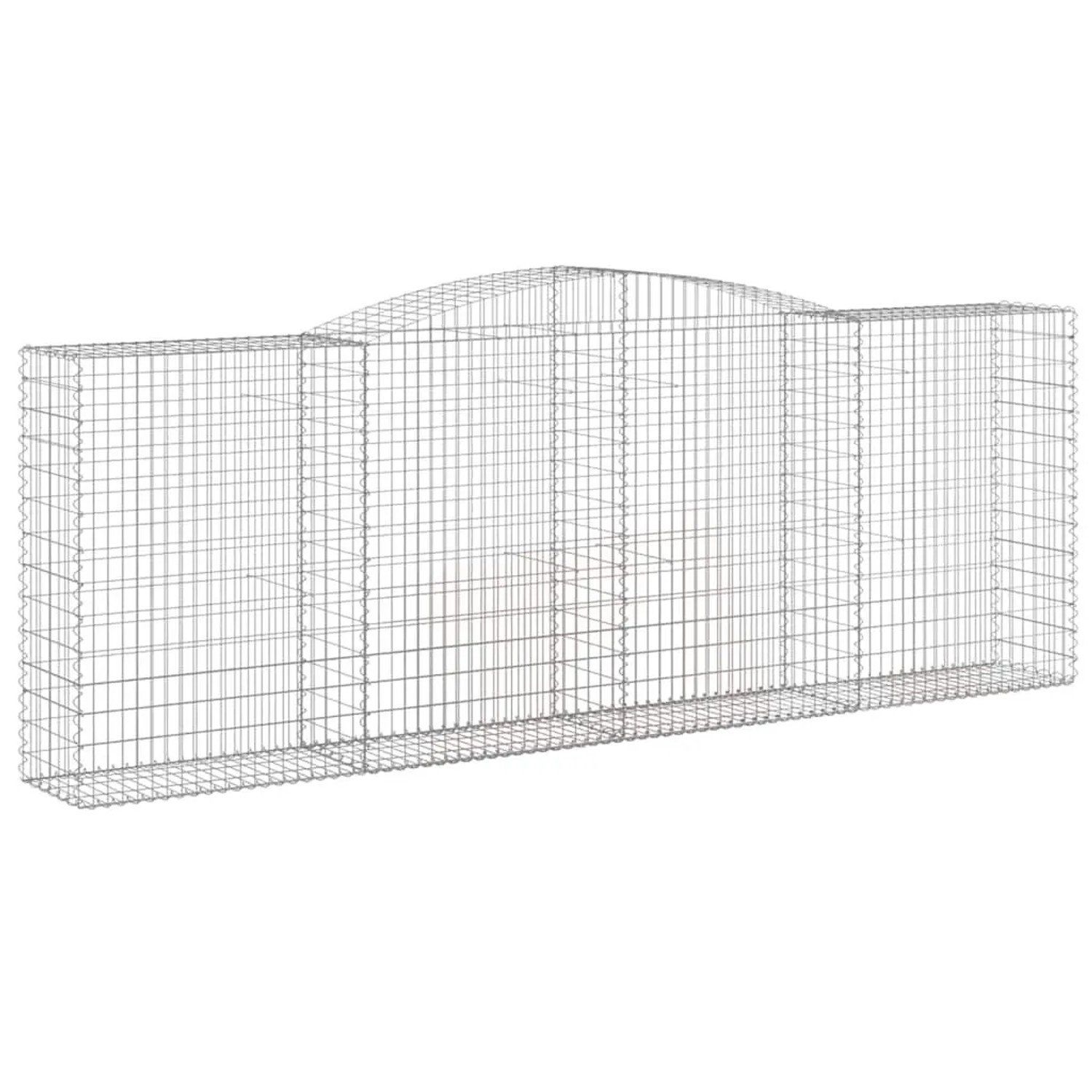 vidaXL Gabionen mit Hochbogen 5 Stk 400x50x140/160cm Verzinktes Eisen 3147025