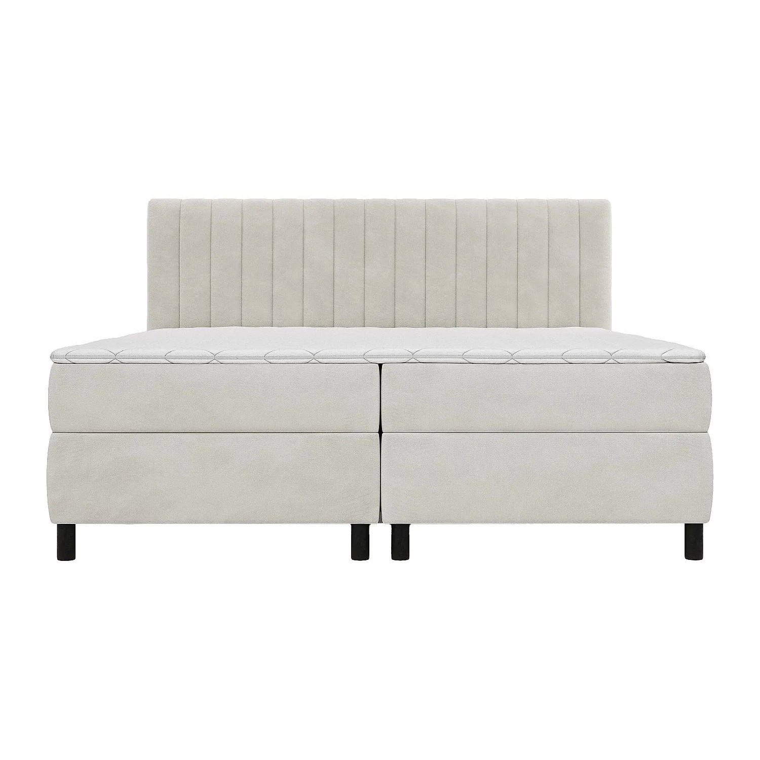 Vente-unique Boxspringbett Donisi Hellgrau 210 cm