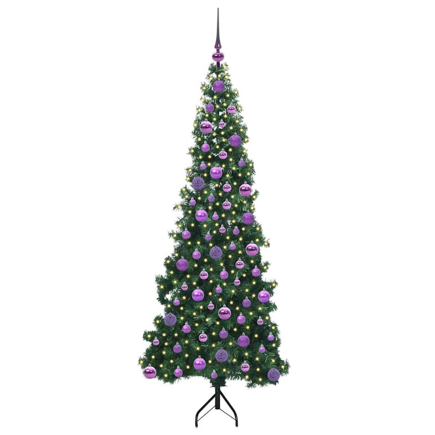 vidaXL Eckiger Künstlicher Weihnachtsbaum Grün 180 cm PVC und Metall 3397269