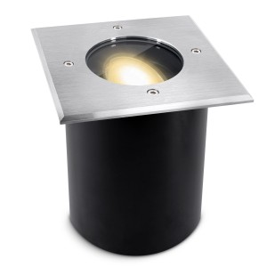 SSC-LUXon Juavi Bodeneinbaustrahler, schwenkbar, IP67, mit LED 3W warmweiß, silber.