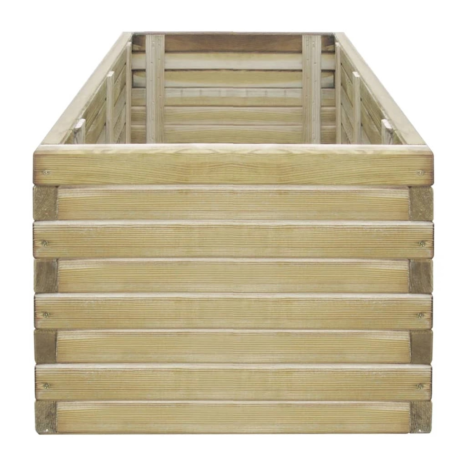 Rechteckiges vidaXL Hochbeet aus Holz, 100x50x40 cm, ideal für Garten, Balkon und Terrasse.