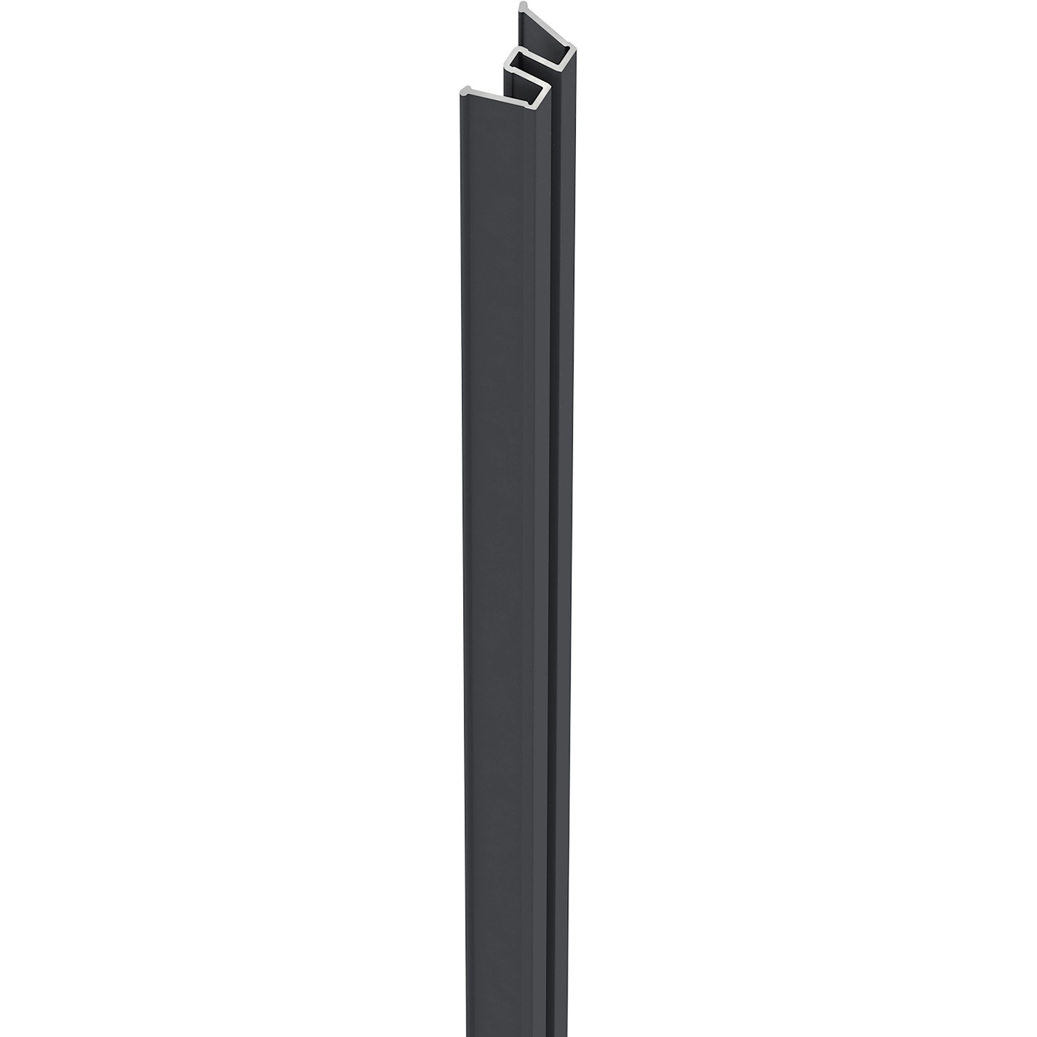 ZacAlu Aufnahmeleiste 2 mm - 4 mm für Aluminium-Zaunpfosten Anthrazit 190 cm