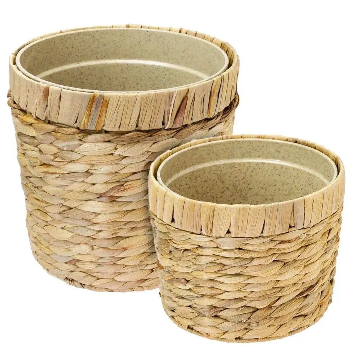 HMF 37280-19CM+25CM Innovativer Blumentopf Wasserhyazinthe Pflanztopf Rund 2 Größen