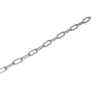 Verzinkte Rundstahlkette (Ø 5 mm) als Meterware für Werkstatt, Haushalt und Garten.