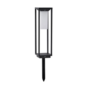Lucande LED Solarleuchten Eliel 9616176 Spritzwassergeschützt Modern in Schwarz aus Aluminium 1-flammig