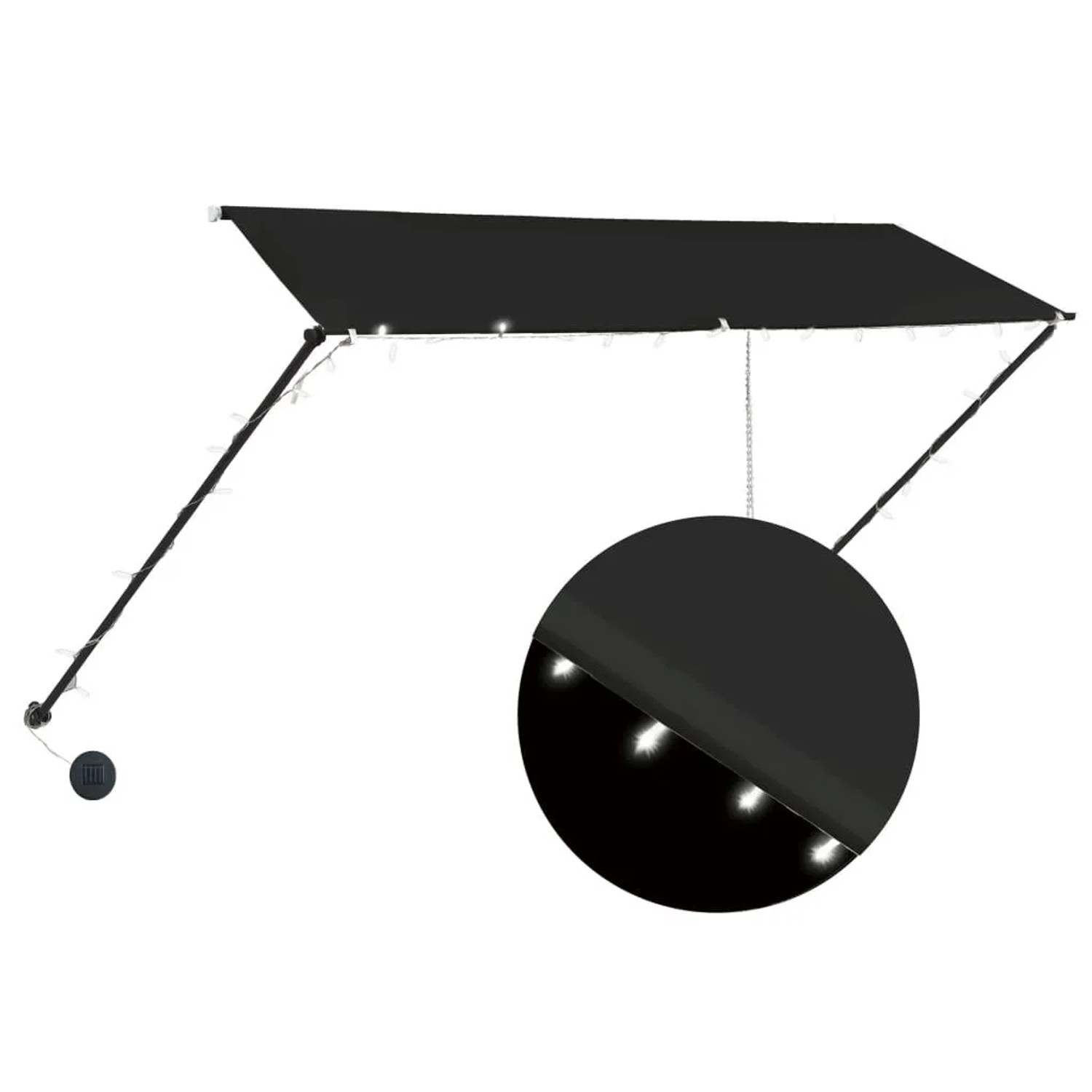 vidaXL Einziehbare Markise mit LED 300x150 cm Anthrazit 145918