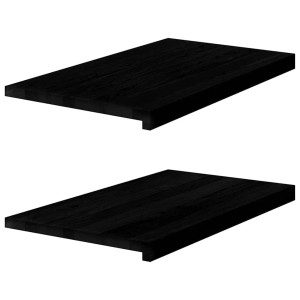 vidaXL Fensterbänke 2 Stk Dunkelbraun 70x40x2 cm Massivholz Eiche 4009197