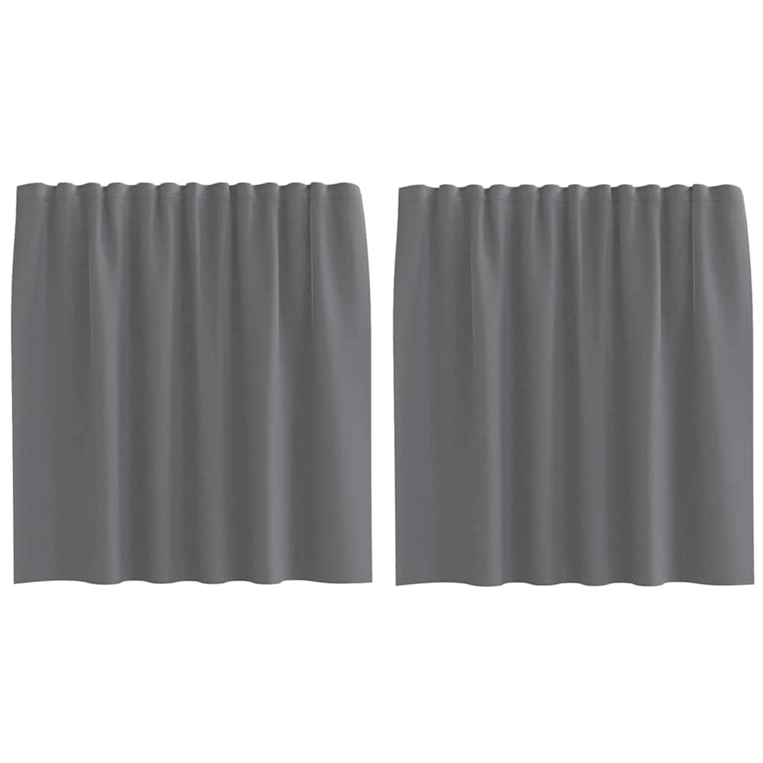 vidaXL Voile Vorhänge mit Stangentaschen 2 Stk Dunkelgrau 4102181 günstig online kaufen