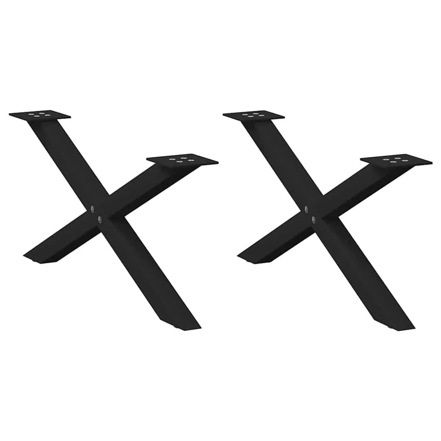 vidaXL Couchtischbeine X-Form 2 Stk Schwarz 70x30-31 cm Stahl 4012884 günstig online kaufen