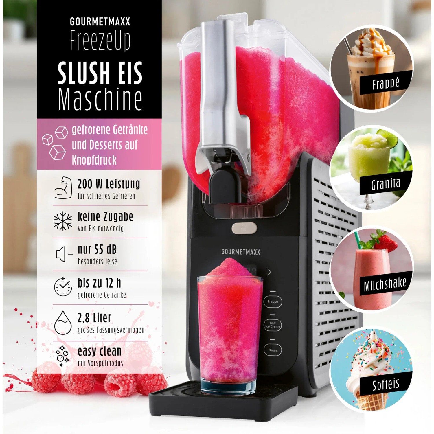 GOURMETmaxx Slushmaschine FreezeUp 200 W 2,8 l kaufen bei OBI