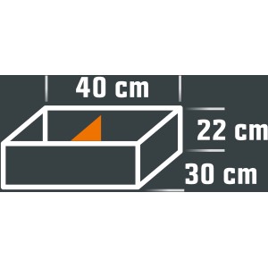 Eurobox-System Abtrenner, weiß, 35,7x16cm, zur Unterteilung von Aufbewahrungsboxen.