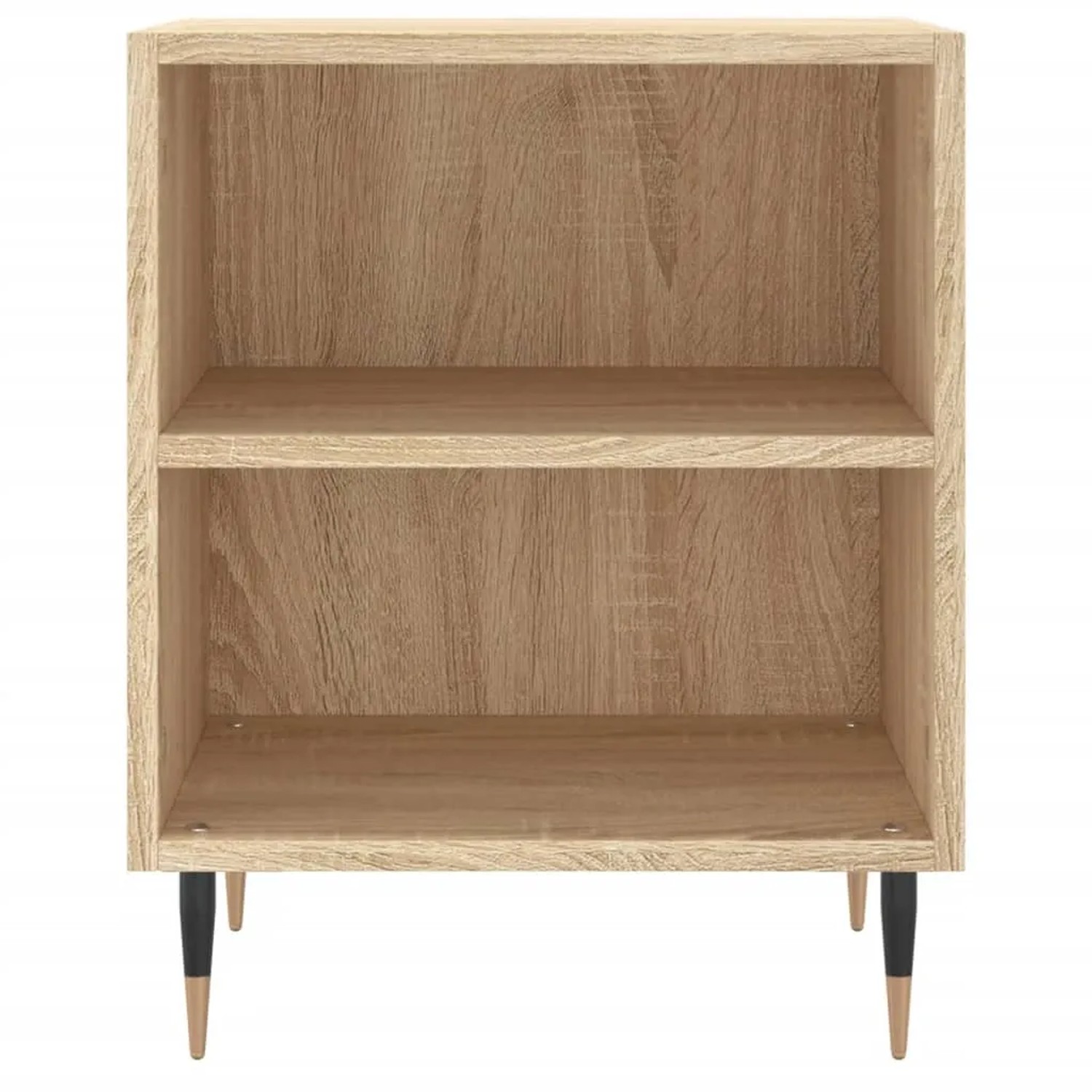 vidaXL Nachttisch Sonoma-Eiche, 40x30x50cm, Holzwerkstoff mit 2 Fächern.
