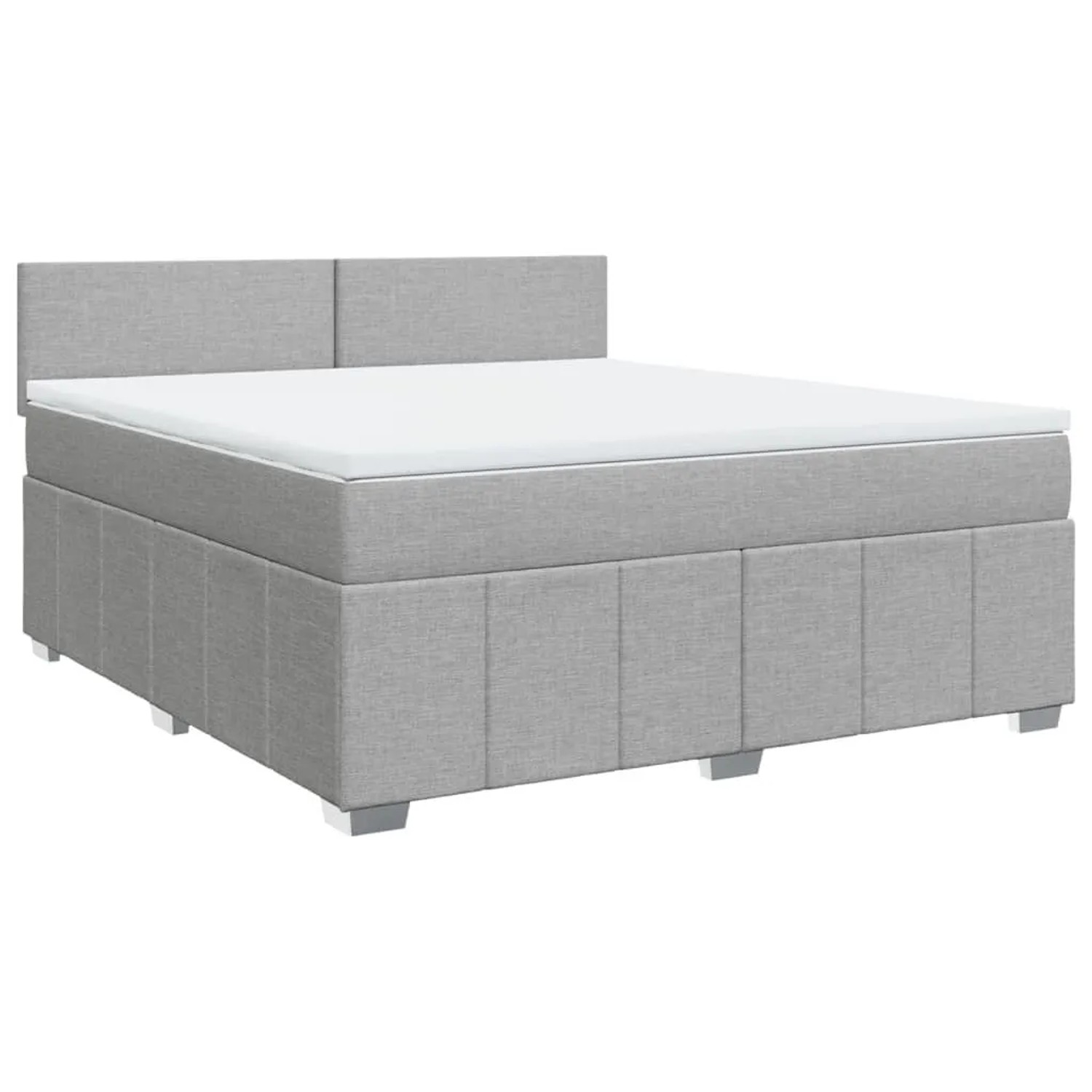 vidaXL Boxspringbett mit Matratze Hellgrau 180x200 cm Stoff 3287140 günstig online kaufen