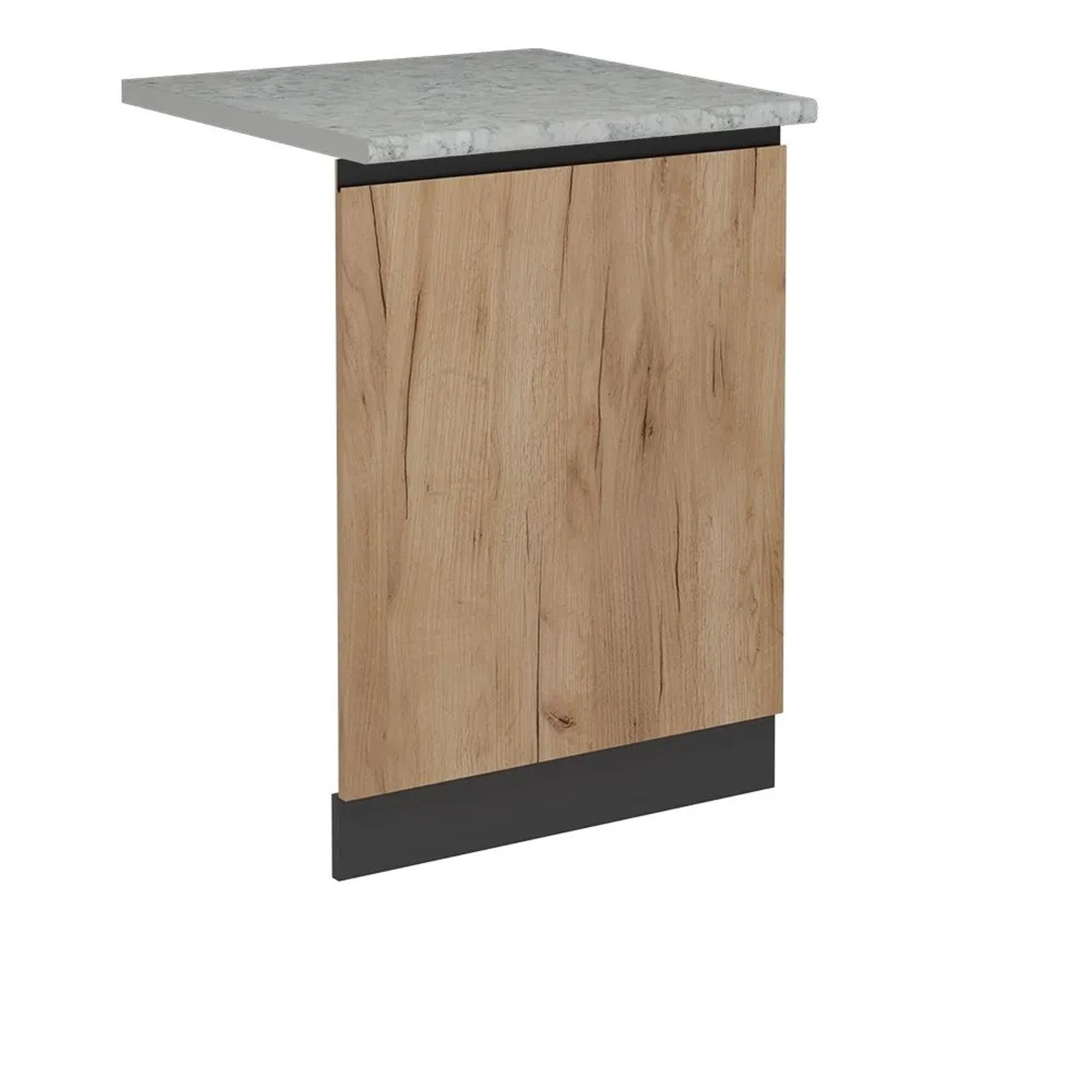 Vicco Geschirrspülblende R-Line Geschirrspüler Fronttür Goldkraft Eiche 60 cm J-Shape AP Marmor