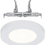 Rundes, weißes Paulmann LED-Einbaupanel Cover-it 6W mit Montagehalterung.