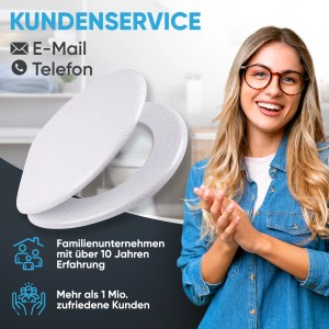 Sanilo WC-Sitz Glitzer Weiß mit Absenkautomatik. Hochwertiger Toilettendeckel aus Holz.