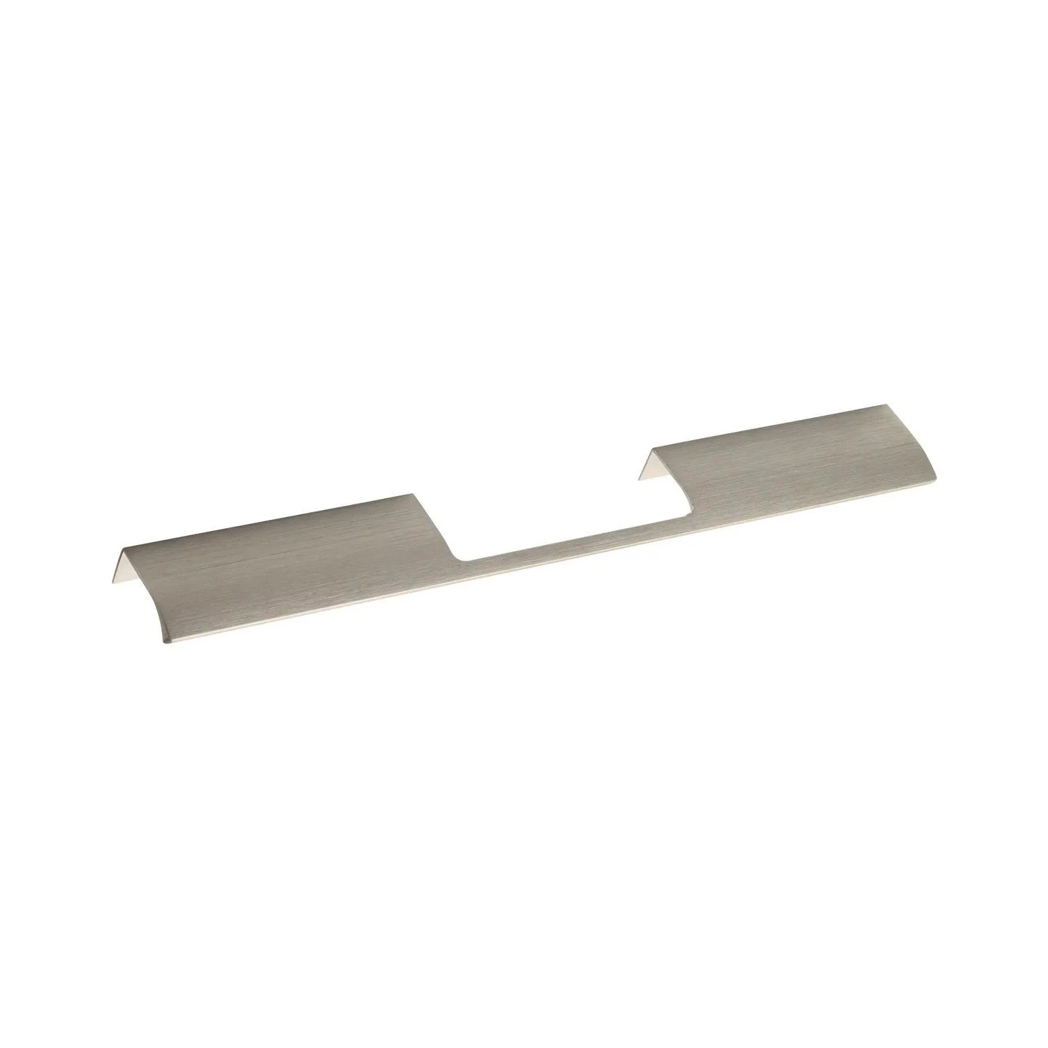 Furnipart Küchen Griffleiste Edge Urban La 2x64 mm Breite 350 mm Aluminium Edelstahl-Effekt