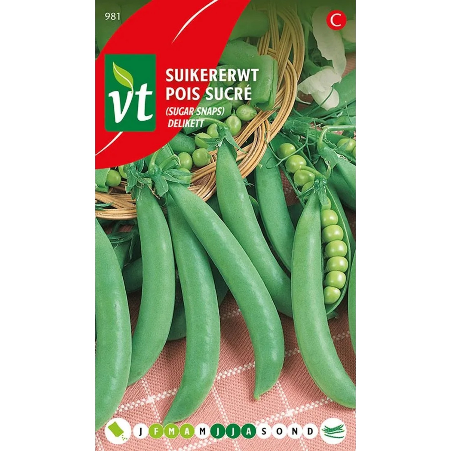 Erbsen Delikett SamenCa. 40 grFrühe Blüte und Ernte