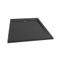 Rechteckige, anthrazitfarbene Schulte Duschwanne ExpressPlus Extraflach, 120x80 cm.