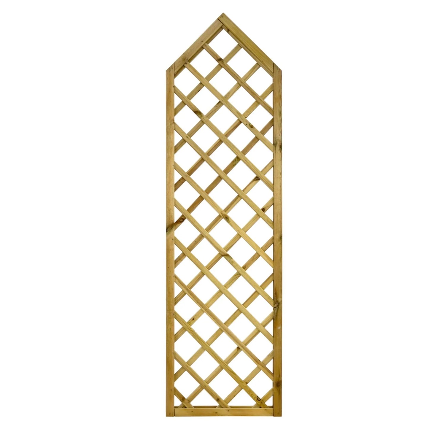 GartenLand Rankgitter VARIO Spitzelement 60x205/180 cm Holzzaun Kiefer PEFC KDI Grün 44x44 mm Rahmen 12x30 mm Lamellen