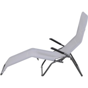 Graue Siena Garden Kippliege Anco mit Stahlgestell für Garten & Terrasse.