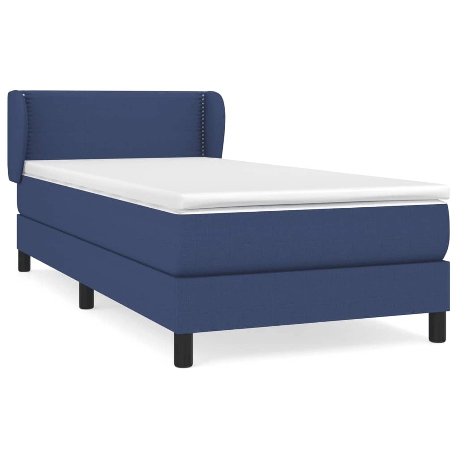 vidaXL Boxspringbett mit Matratze Blau 100x200 cm Stoff 3126147 günstig online kaufen