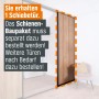 Schiebetür-Baupaket Eiche Country Dekor, Profil schwarz, max. 1022x2600mm. Für begehbare Schränke & Raumteiler.