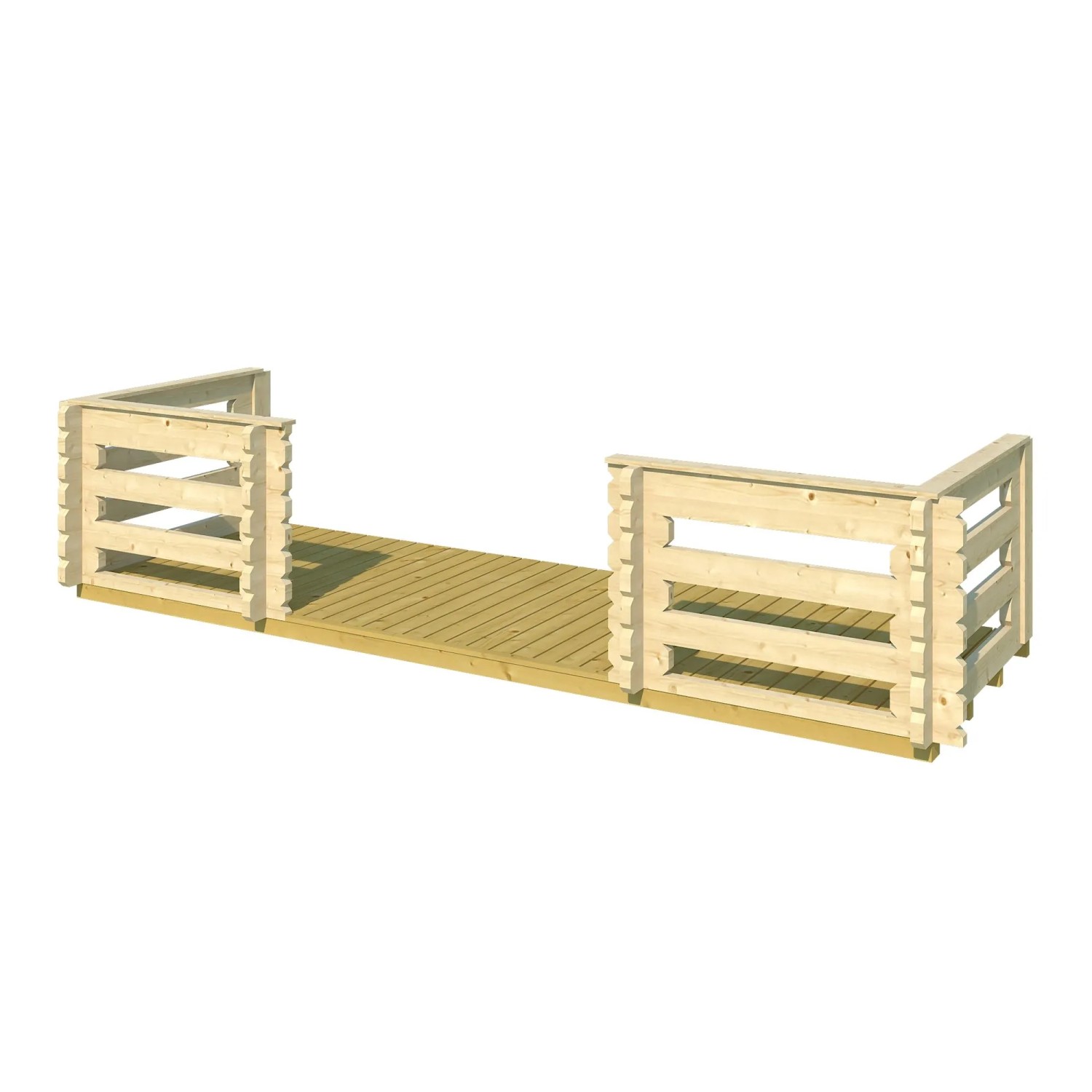 Lasita Terrasse 390 cm x 120 cm Natur/Unbehandelt