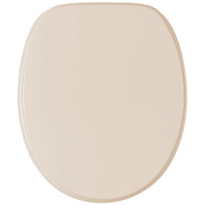 Sanilo WC-Sitz Bahamabeige aus Holz, stabiler Toilettendeckel in Beige.