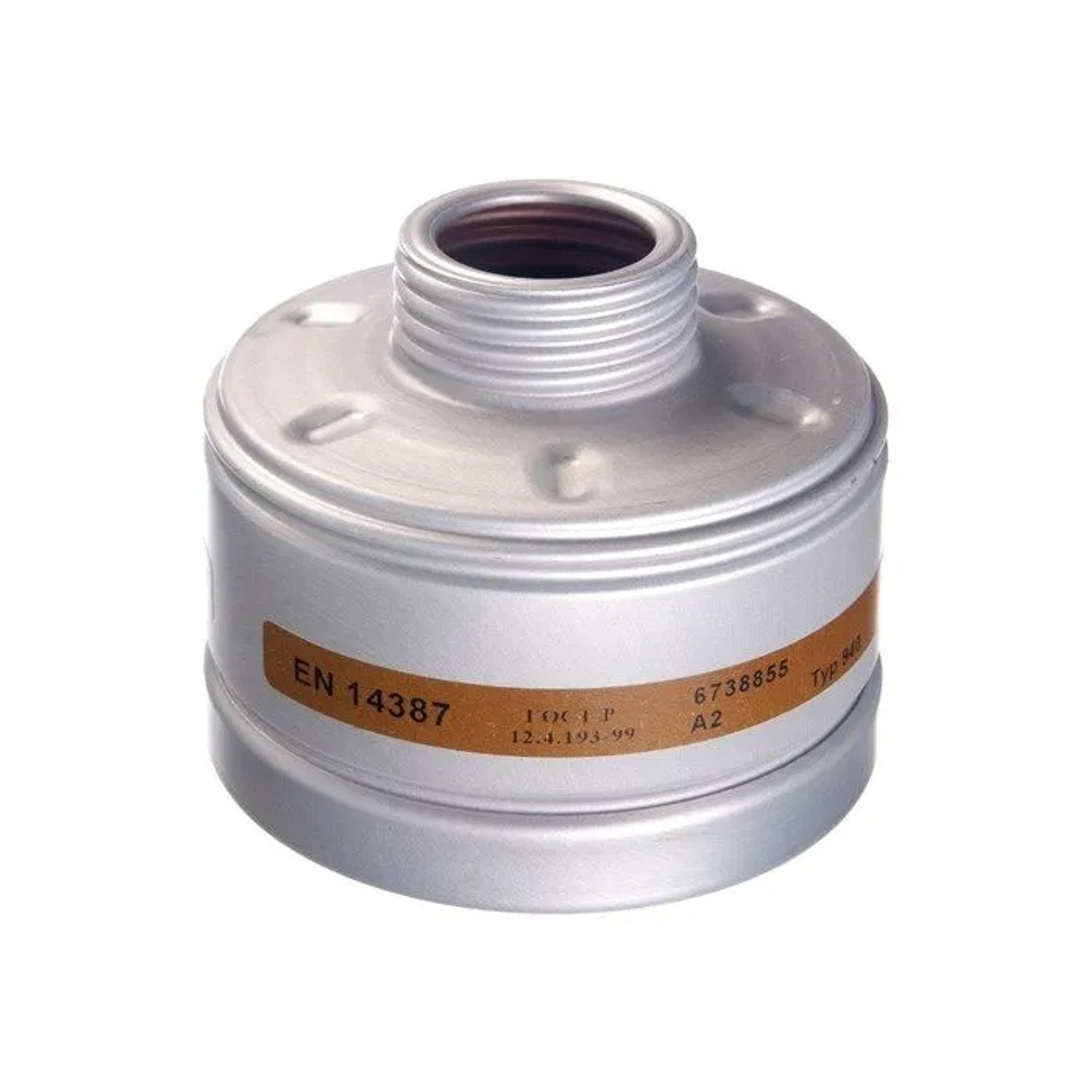 Dräger Gasfilter Gasmasken Filter 940 A2 mit Rd40 Anschluss Aluminium Aramid Silber