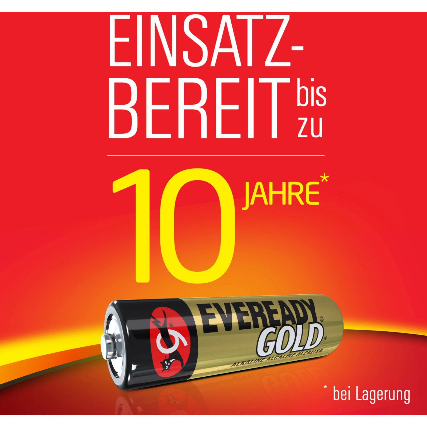 Eveready Gold AA Batterie, 1,5V Mignon Alkaline Batterie im 4er Pack.