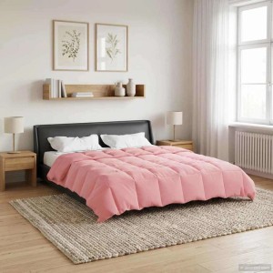 vidaXL Sommerdecke Gepolstert Rosa 220 x 260 cm Mikrofaser 42025951