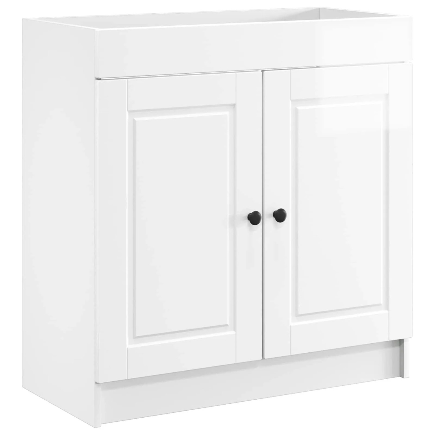 vidaXL Unter dem Waschbecken Badschrank Hochglanz Weiß 890078