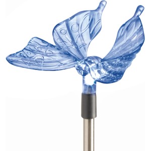 LED-Solarleuchte Dolce Schmetterling aus Metall und Kunststoff für den Garten.