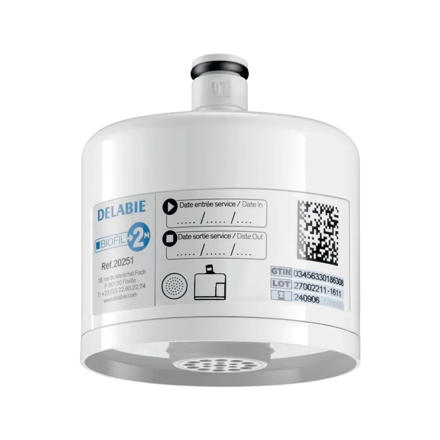 Delabie BIOFIL Filter steril für Waschtisch oder Dusche 10 Stück, 4 Monate