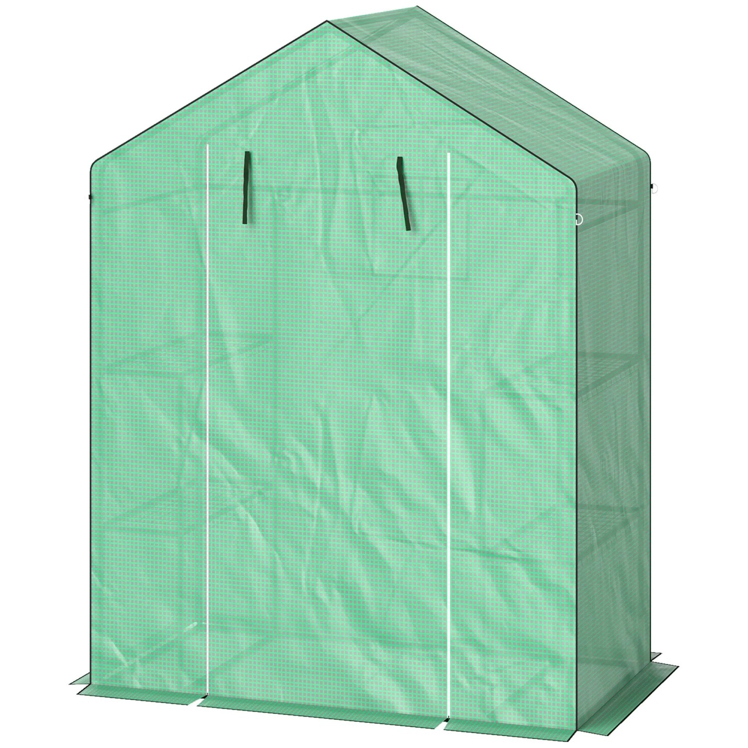 Furnicato Begehbares Gewächshaus Mit Pflanzenständern 143l X 74b X 190h Cm Grün