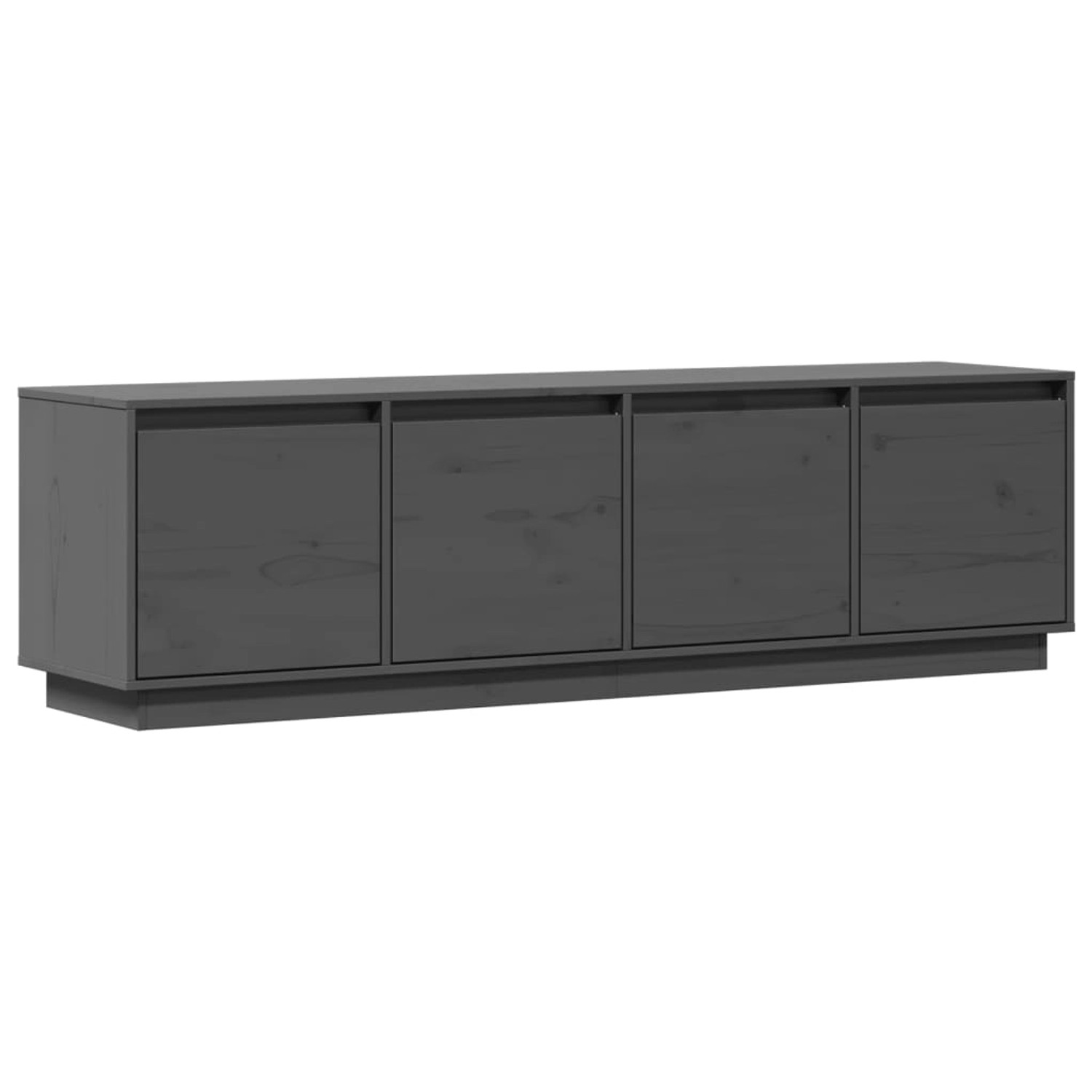 Vidaxl Tv-schrank Grau 156x37x45 Cm Massivholz Kiefer günstig online kaufen