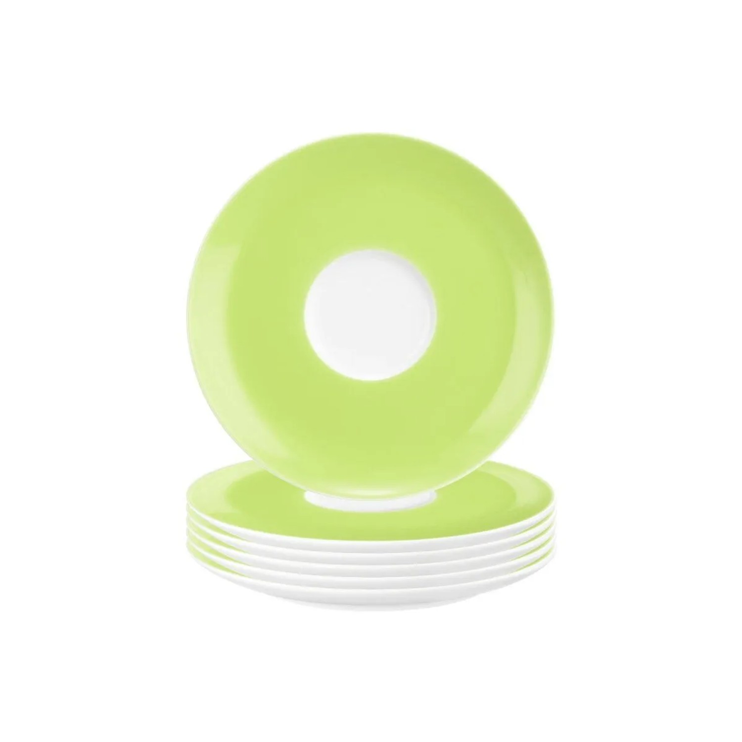 Seltmann Weiden Liberty Pure Colors Kombiuntertasse 16 cm 6er Set Lime Green