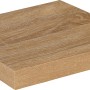 Quadratisches Wandregal Carlton in Eiche Hell, 23,5x23,5 cm, für schwebende Optik.