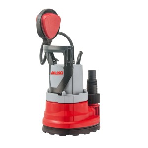 Al-Ko Klarwasser-Tauchpumpe Sub 8.500 Easy, rot/grau, mit Schwimmerschalter und Anschlussstück.