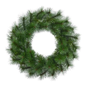 Runder, dichter Black Box Trees Koyama Kranz aus grünen Tannennadeln, Ø 45 cm. Ideal als Dekoration.